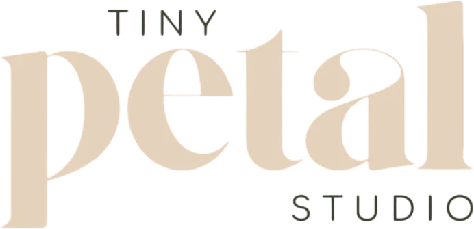 Tiny Petal Studio Florists Cream Logo